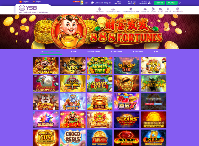 Nổ hũ 3 đặt cược nổ hũ YSB66
